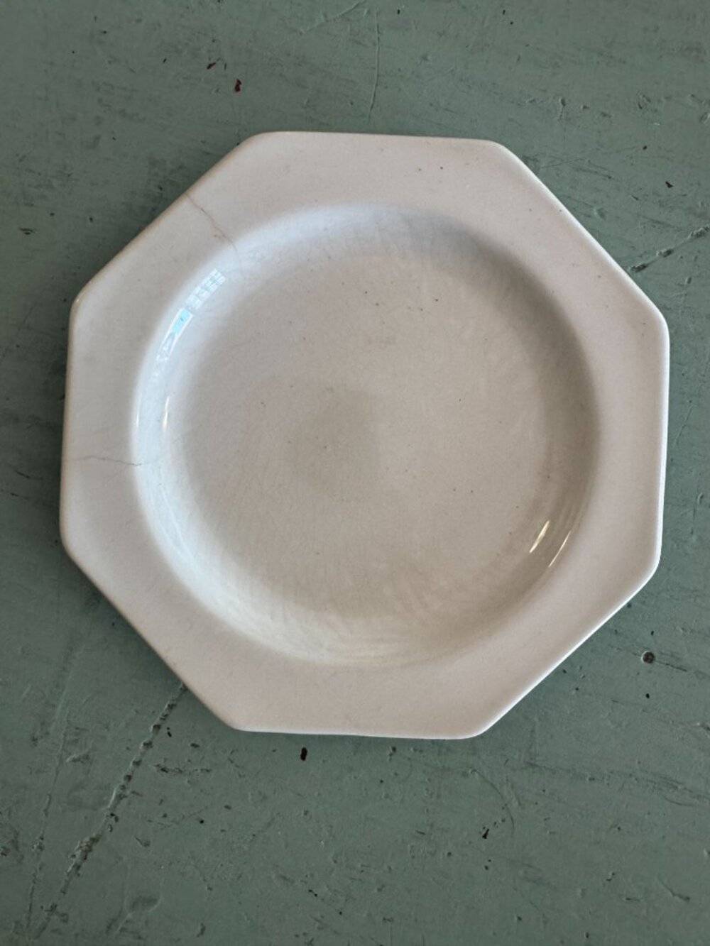 Vintage Ironstone J and G Meakin Liberty Octagonal Plate 1970s White England